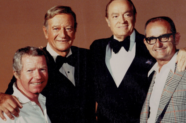 With John Wayne, Bob Hope and Alex Spanos