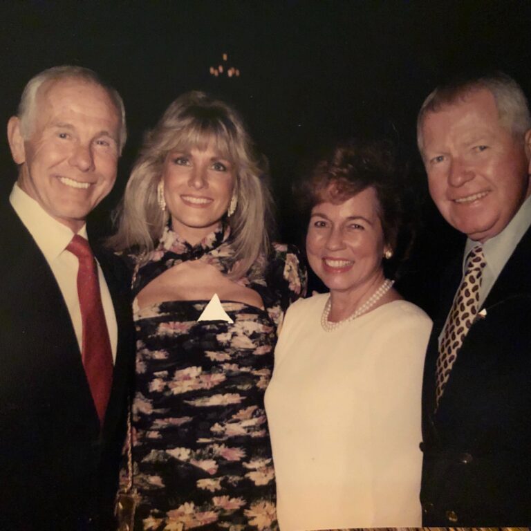 With Johnny Carson and wife Alex and wife Pat